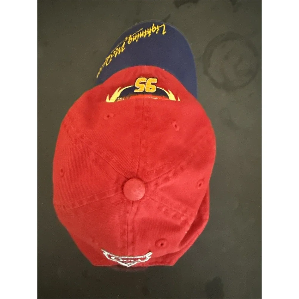 Disney Pixar Cars Boys‎ Hat Lightning McQueen Blue Gray Red Adjustable Cap XS